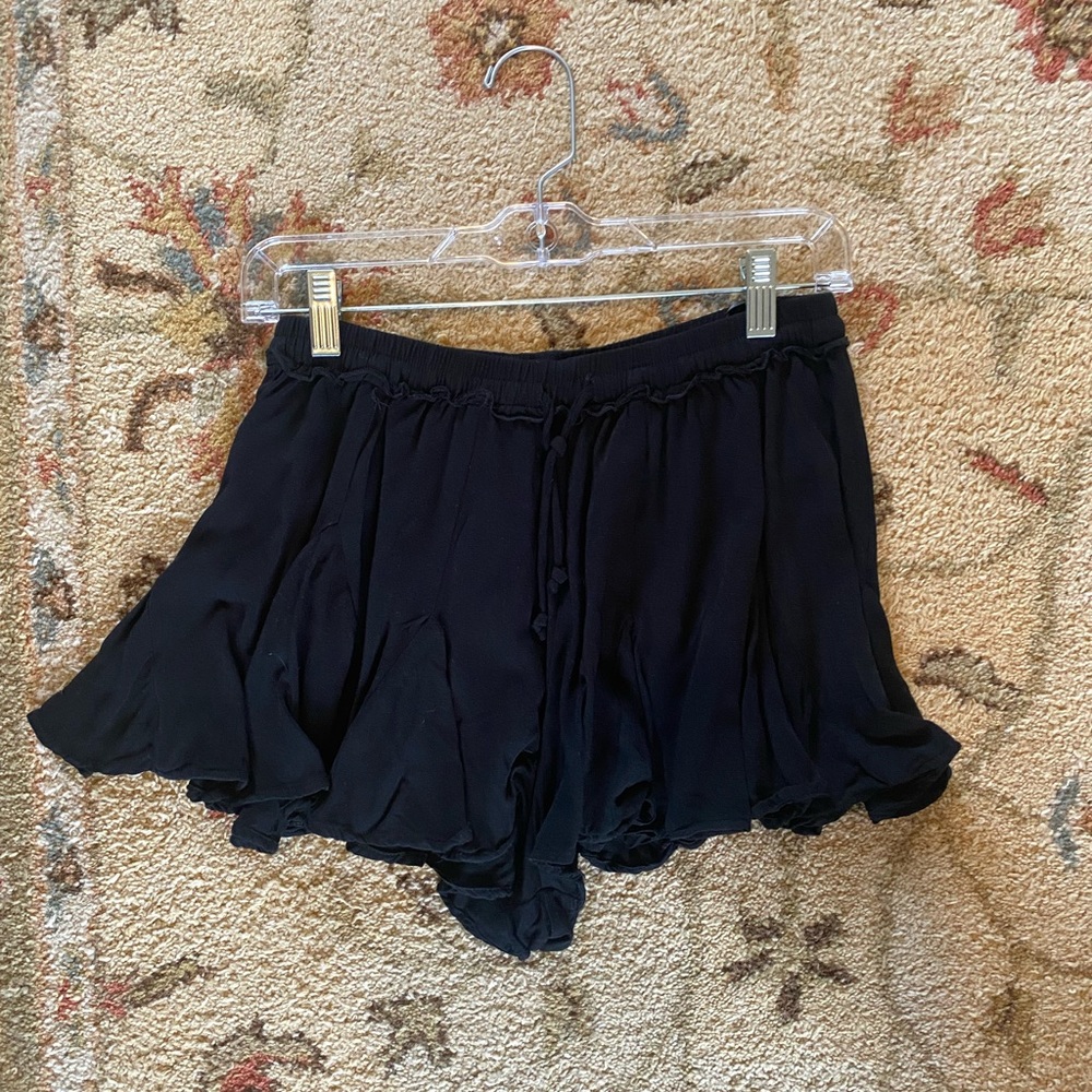 black shorts